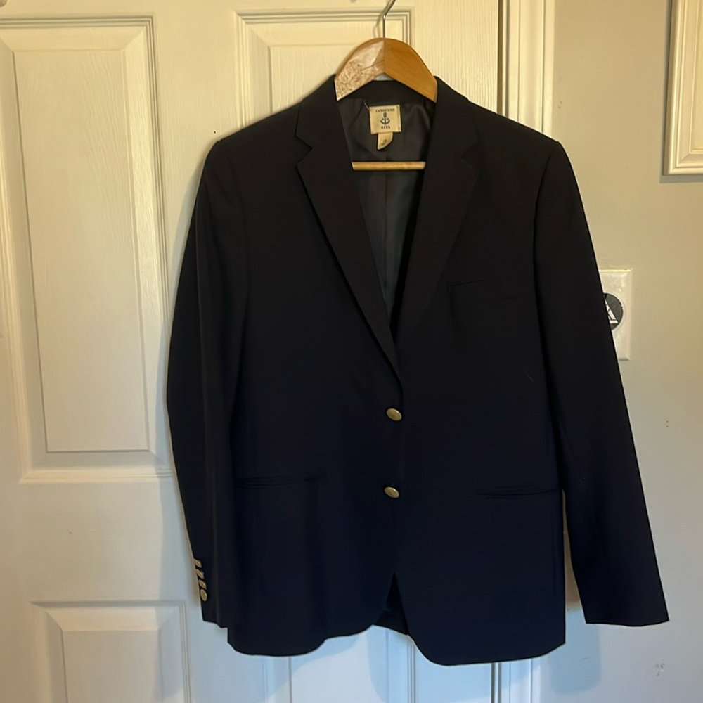 Boys Lands End navy blazer size 18